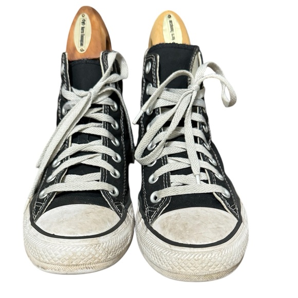 Unisex converse high tops black and white size 7M 9F 90’s Y2K grunge goth baggy - Picture 4 of 8